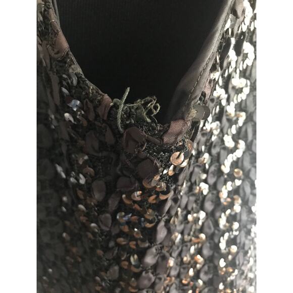 Vintage Sequin Black Sleeveless Top - Picture 8 of 9